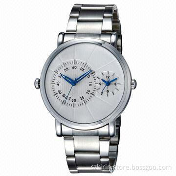 Alloy Case Stainless Steel Dual Band Japan Quartz Movement Metal Watch